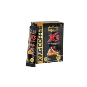 King Coffee Cà Phê Hòa Tan 3 in 1 X3 - Hộp 324g ( 12 gói x 27g) - Hàm lượng caffeine gấp 3 lần thông thường