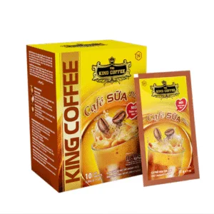 KingCoffee | Cà phê hòa tan Café SỮA Plus - Hộp 200 g (10 gói x 20 g)