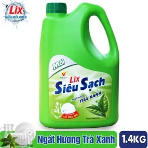 Nước Rửa Chén Lix Siêu Sạch Hương Trà Xanh 1,4Kg
