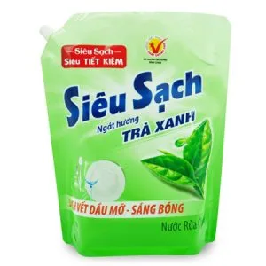 Nước rửa chén LIX siêu sạch hương trà xanh 3.5KG (Túi)