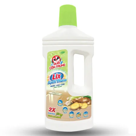 Nước lau sàn Lix sạch thơm hương gừng và sả chanh 1L