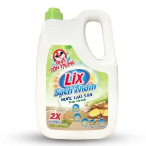Nước lau sàn Lix sạch thơm hương gừng và sả chanh 3,6L