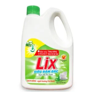 Nước rửa chén Lix siêu đậm đặc trà xanh 1.4Kg